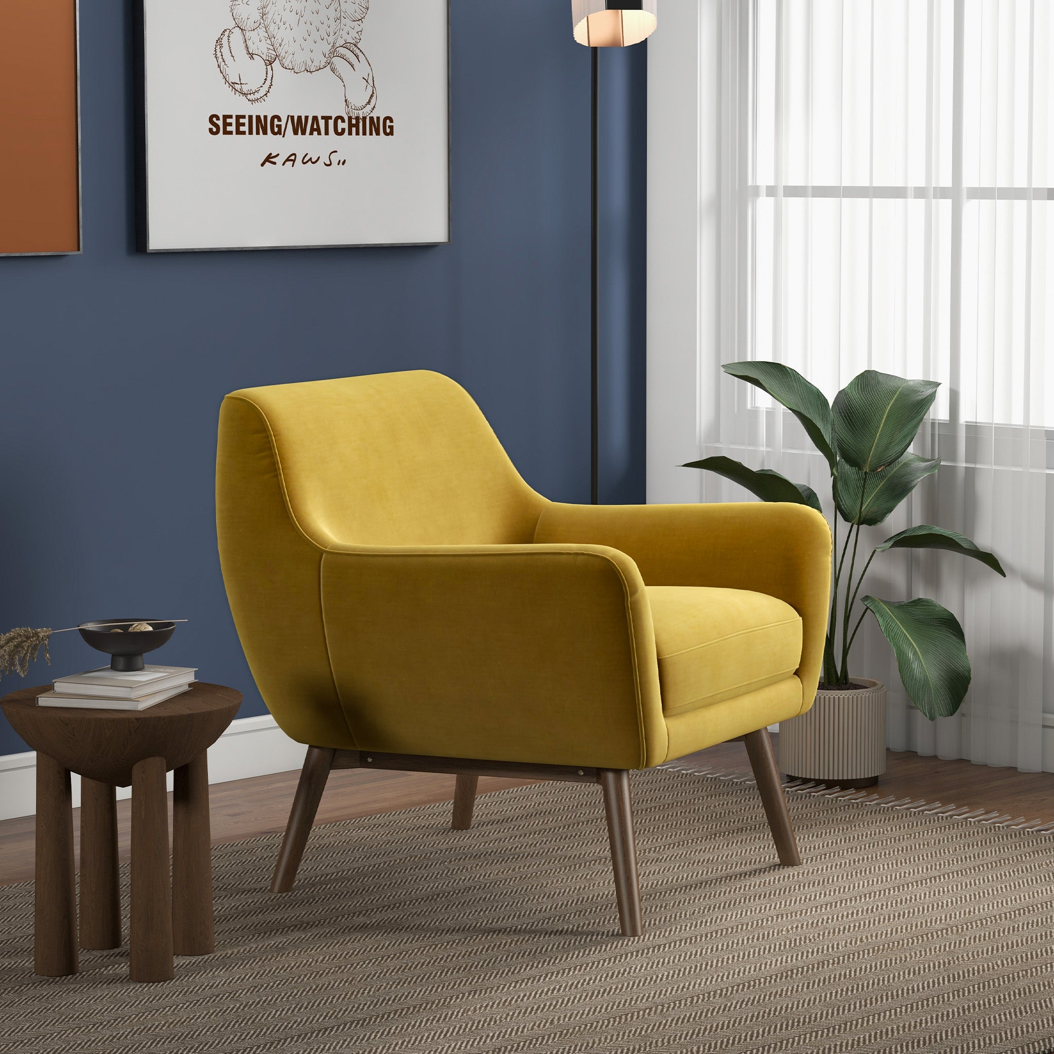Penny Gold Velvet Armchair