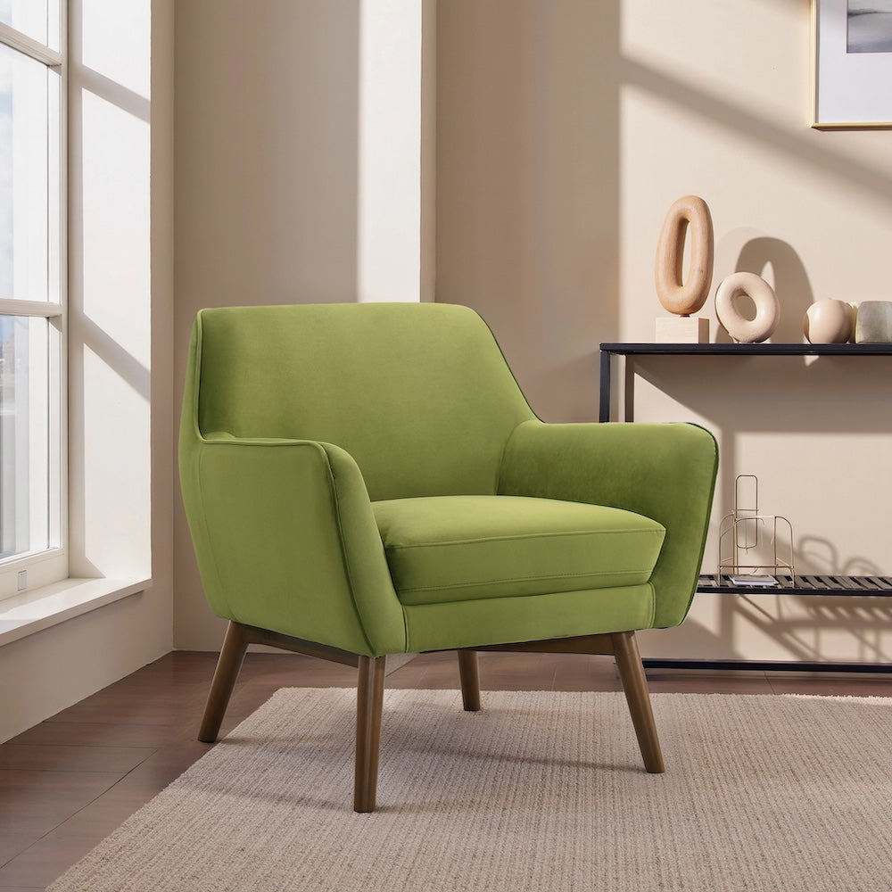 Penny Pistacho Green Velvet Lounge Chair