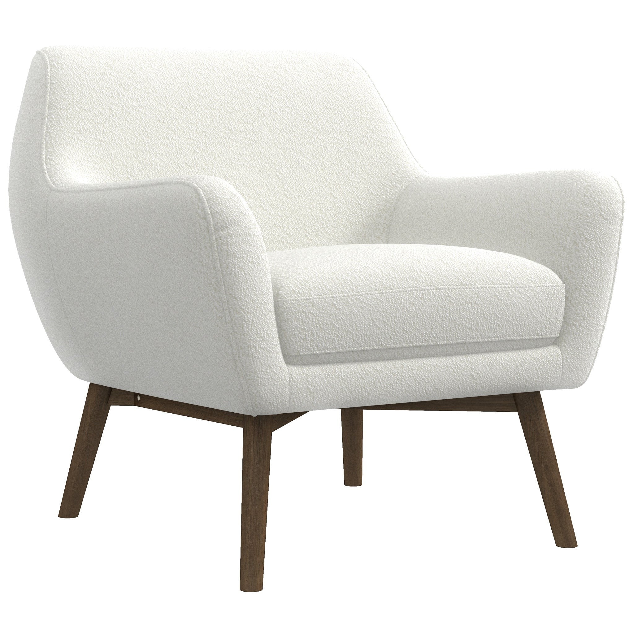 Penny White Boucle Lounge Chair