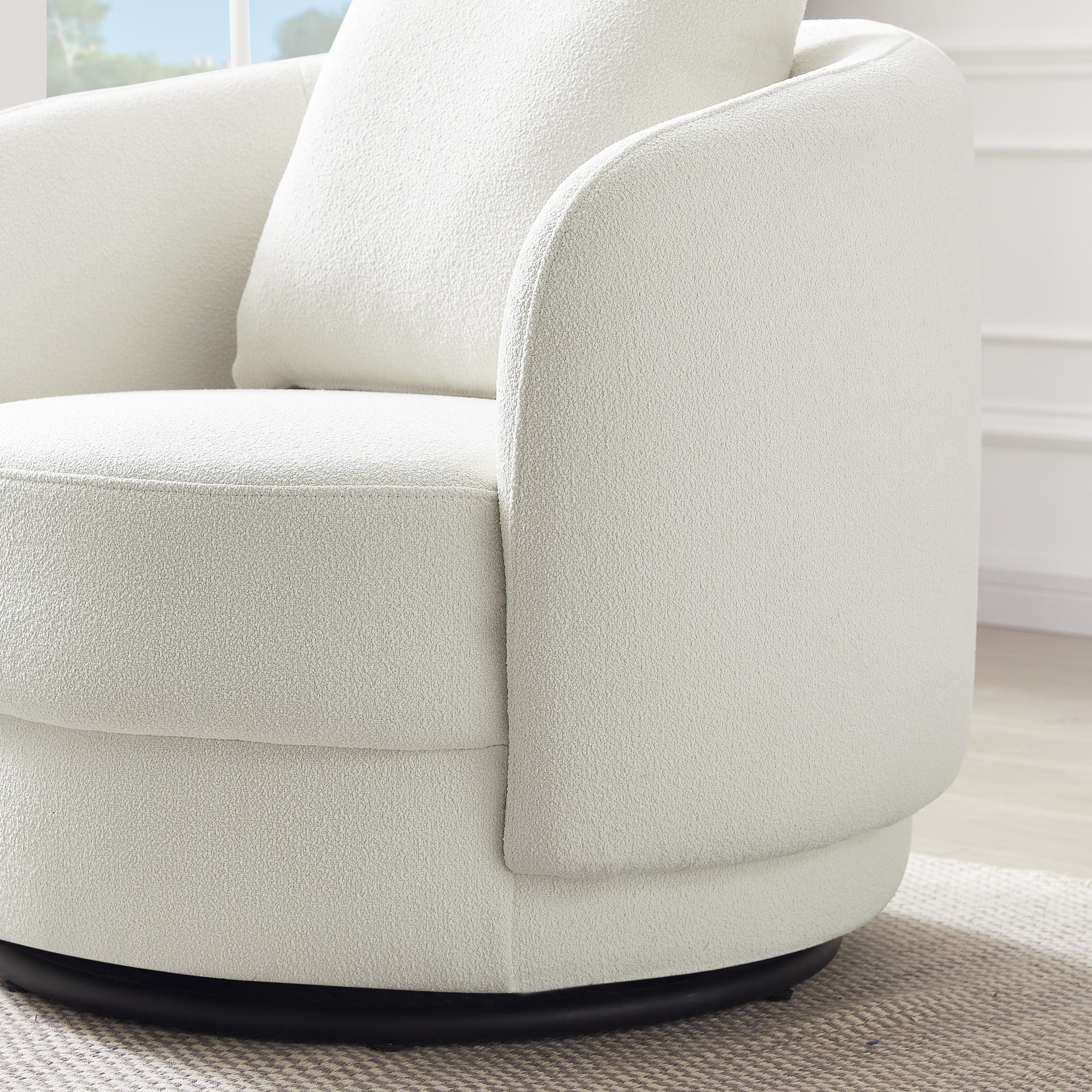 Perth Beige Boucle Lounge Chair