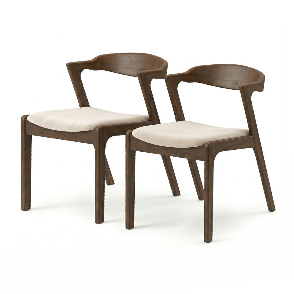Reggie Cream Velvet Dining Chair - Set of 2