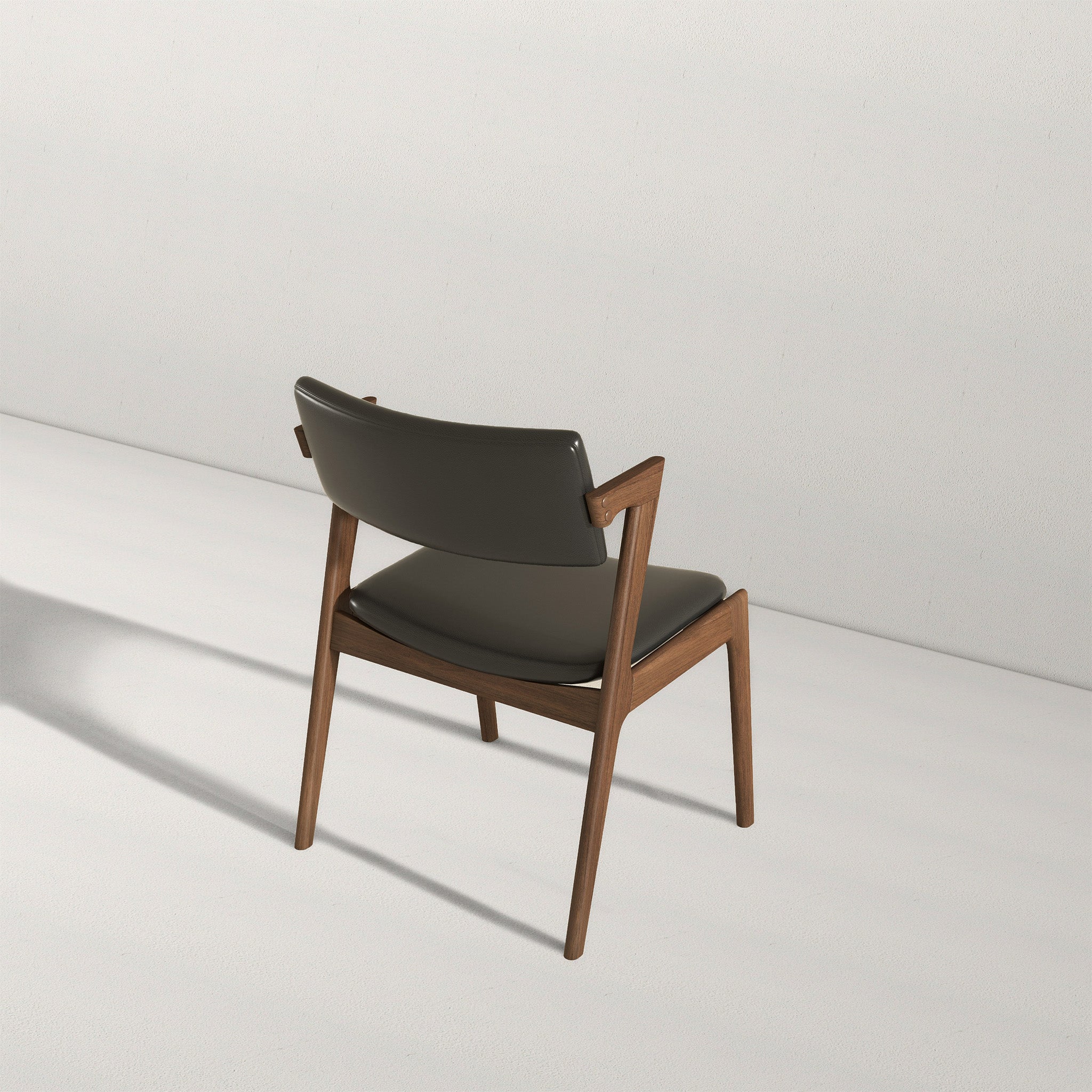 Ricco Dining Chair Black Leather Set of 2
