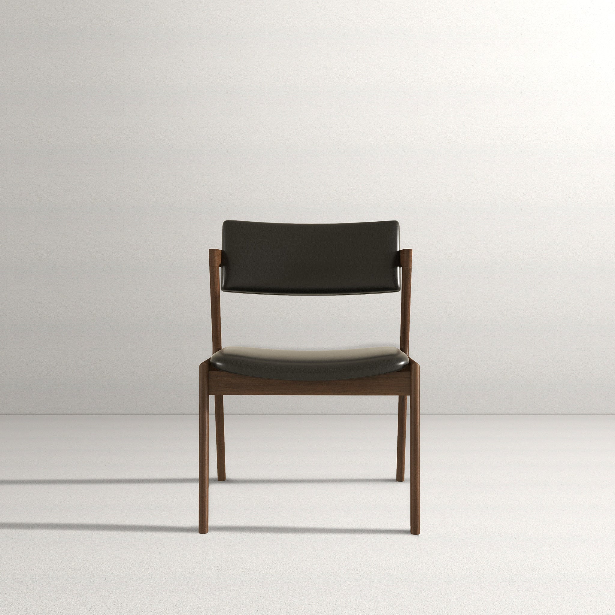 Ricco Dining Chair Black Leather Set of 2