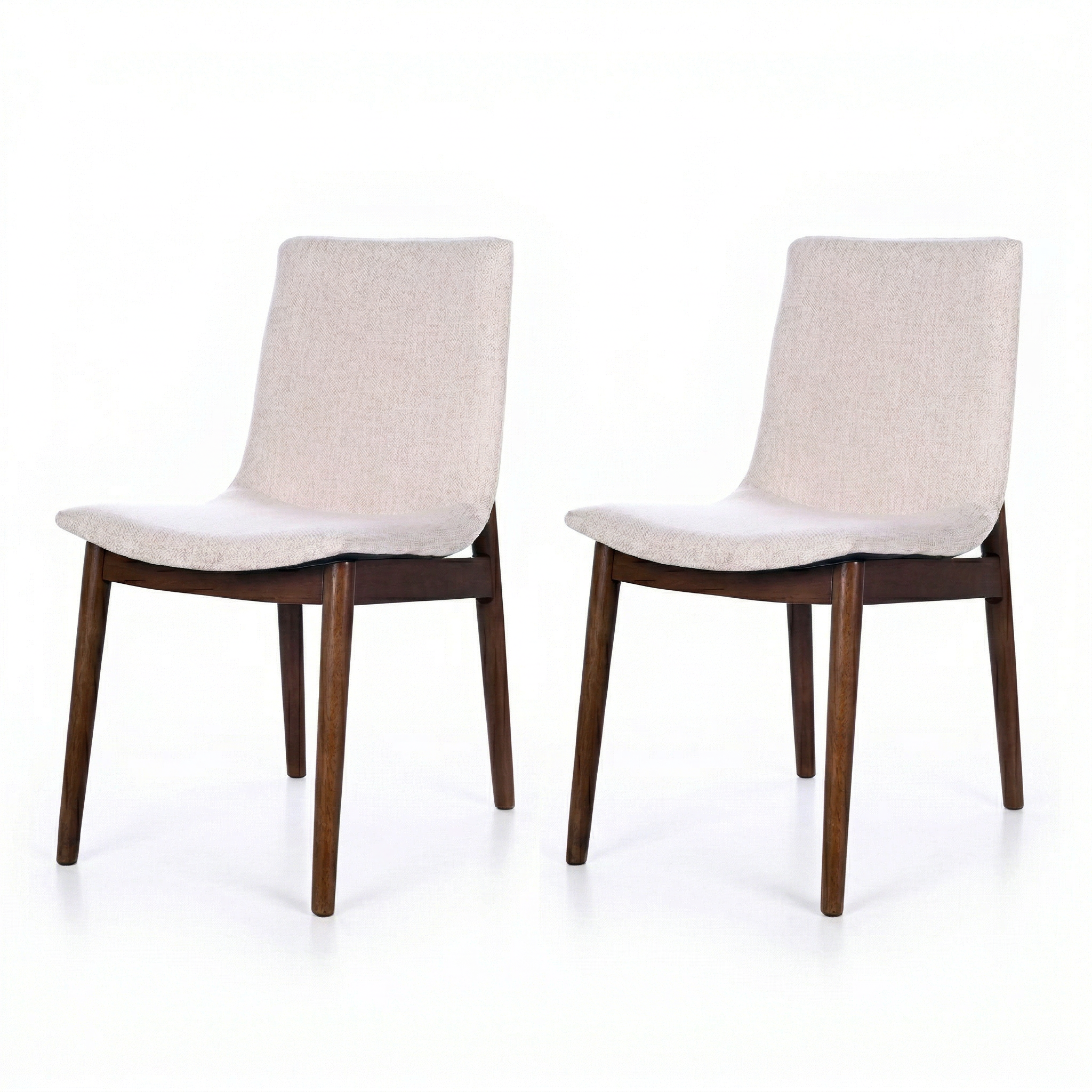 Rouka Beige Fabric Dining Chair - Set Of 2