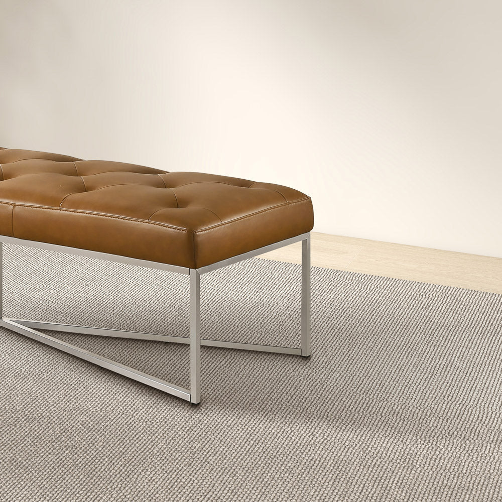 Salado Tan Leather Bench
