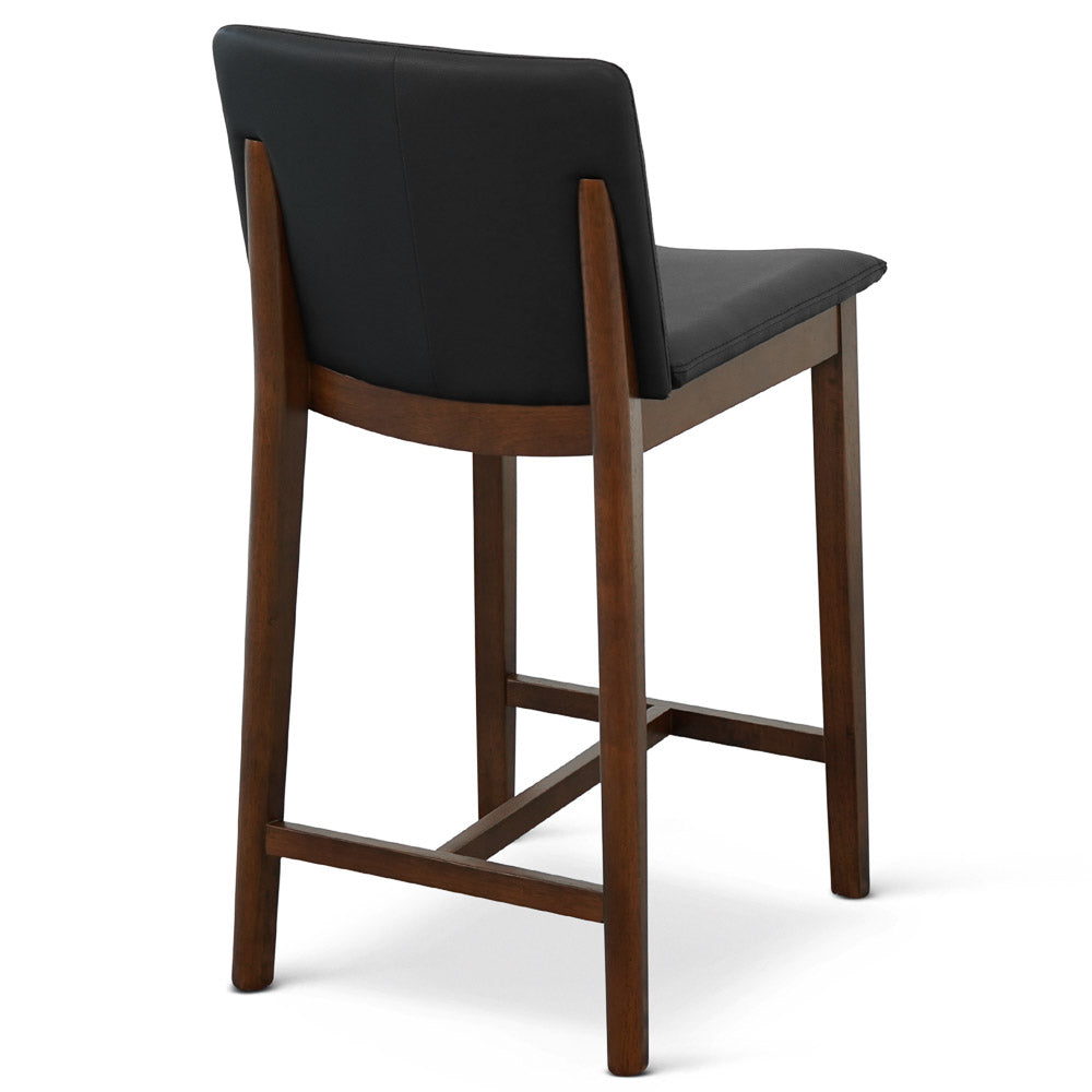 Sheldon Black Leather Counter Chair