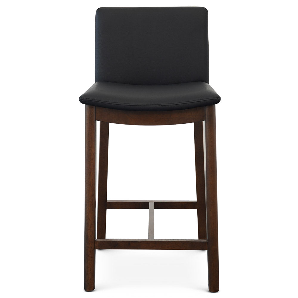 Sheldon Black Leather Counter Chair