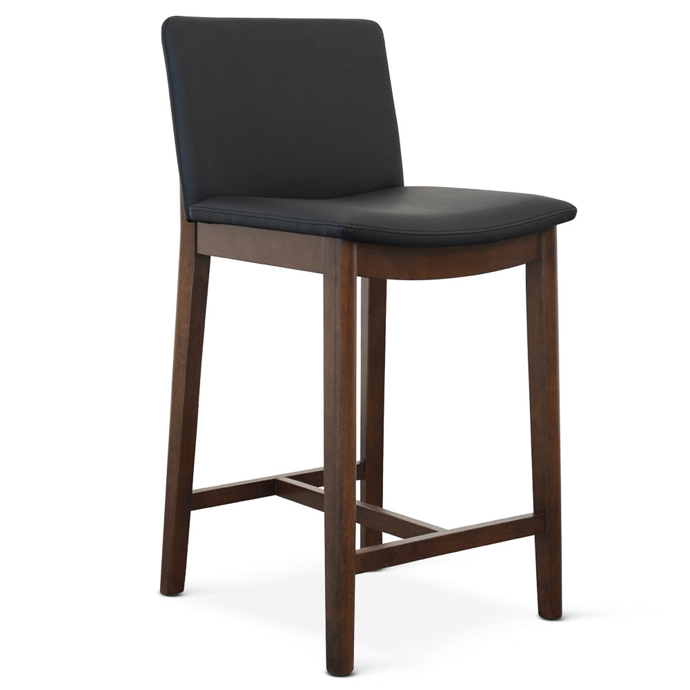 Sheldon Black Leather Counter Chair