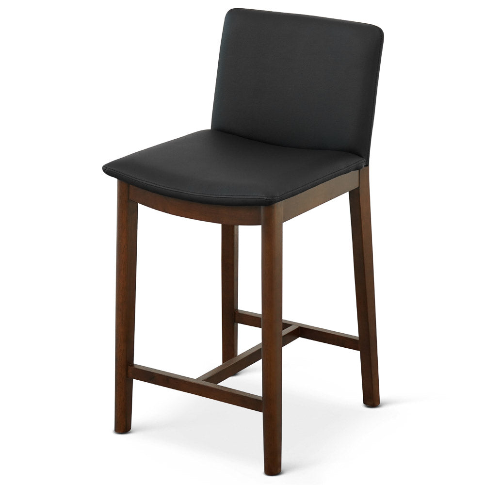 Sheldon Black Leather Counter Chair