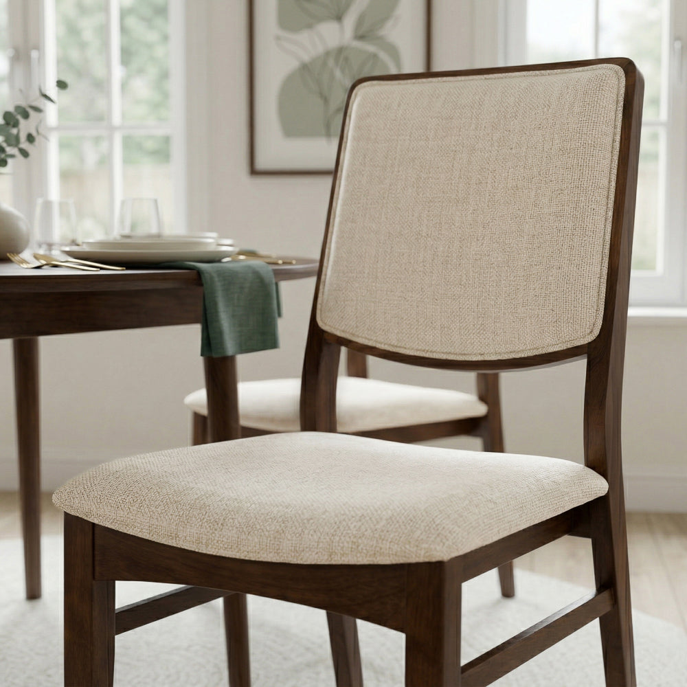 Sidera Beige Fabric Dining Chair - Set of 2