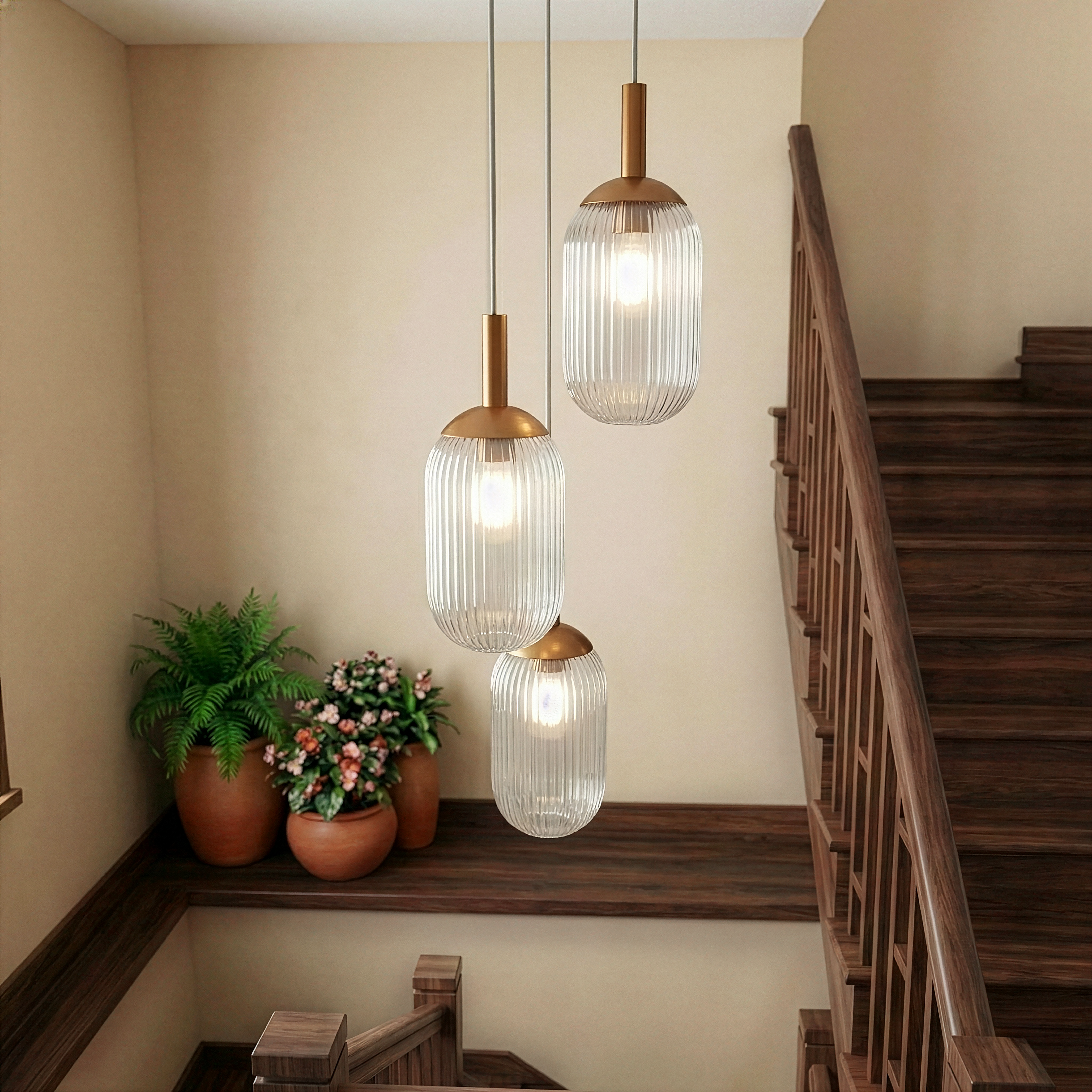 Solace Bronze - Clear Pendant Lamp