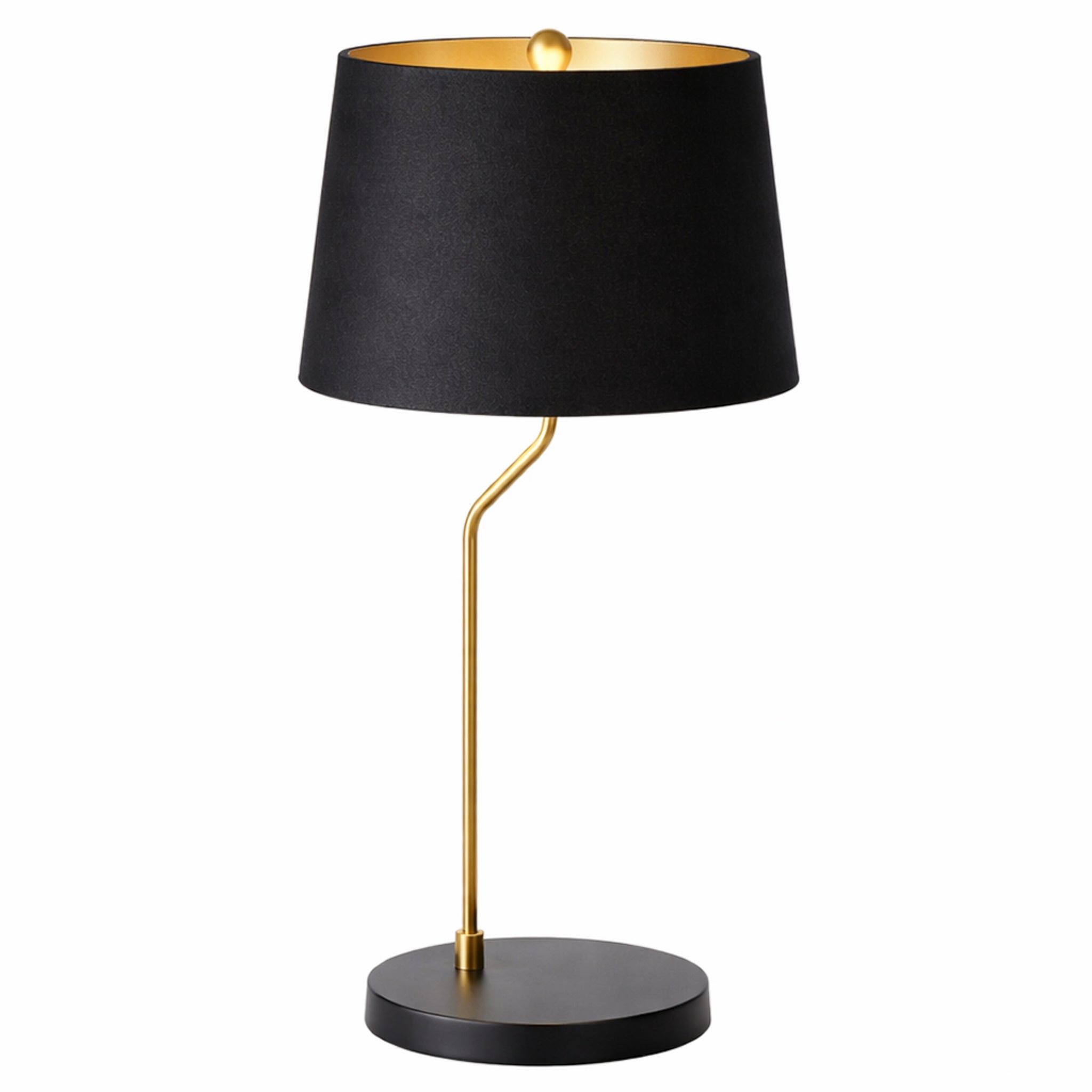 Solstice Table Lamp - Black outer - Gold inner