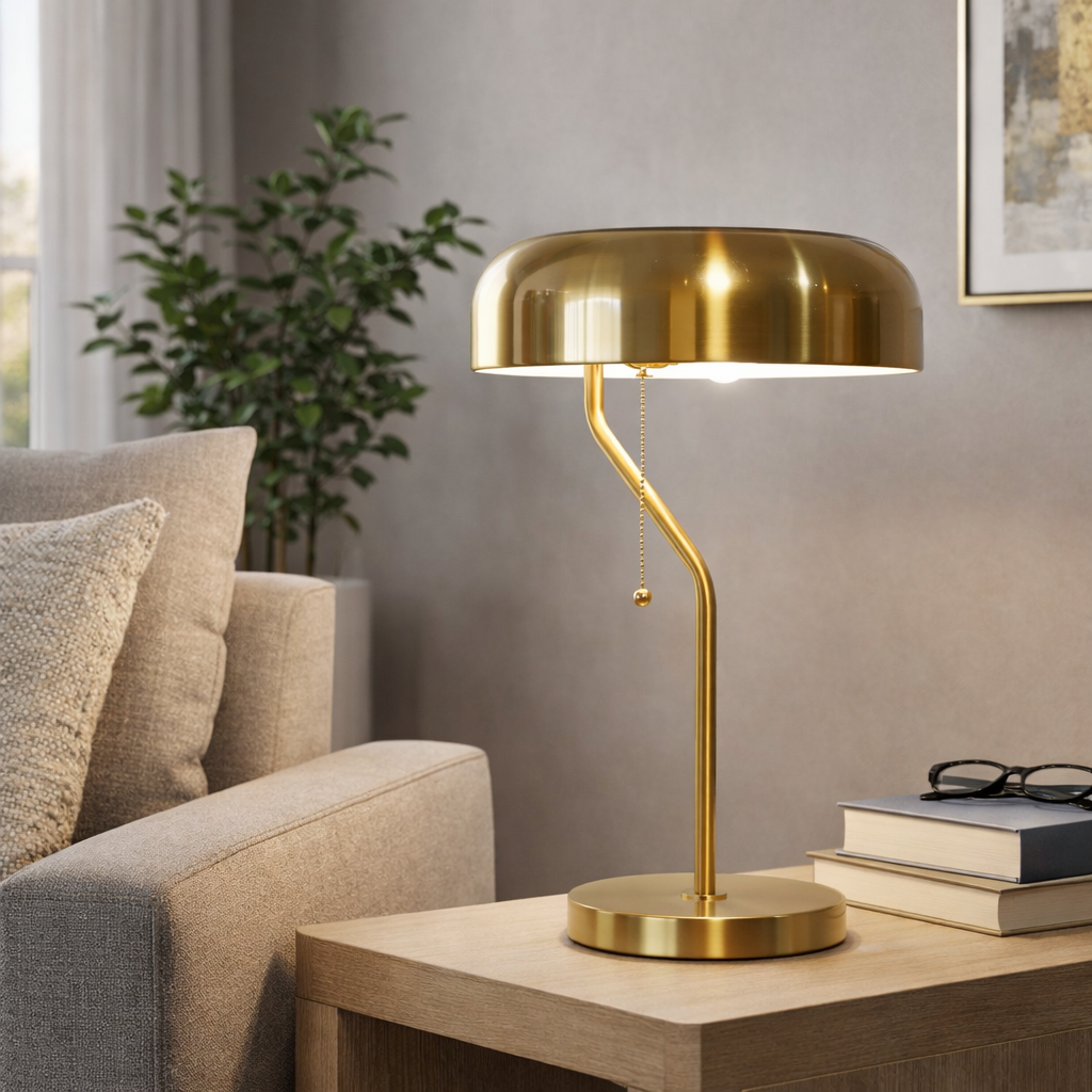 Sonata Table Lamp - Gold outer - White inner
