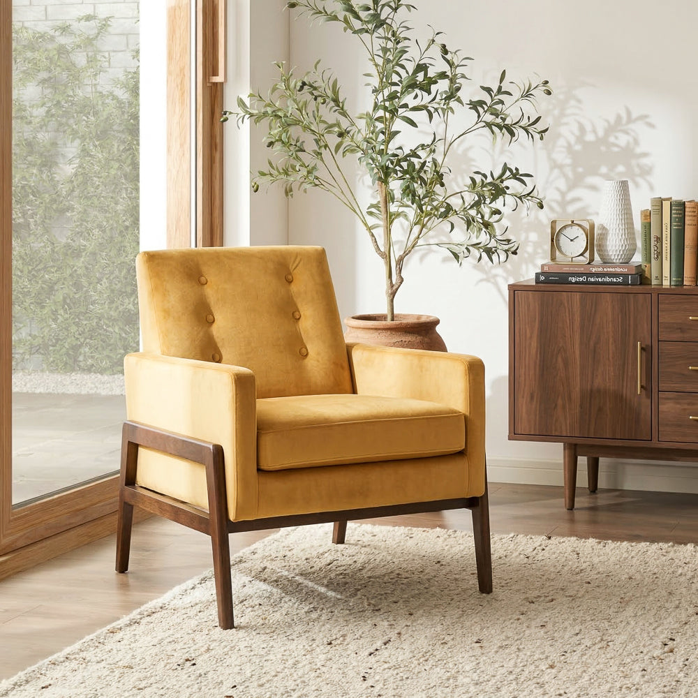 Stella Gold Velvet Lounge Chair