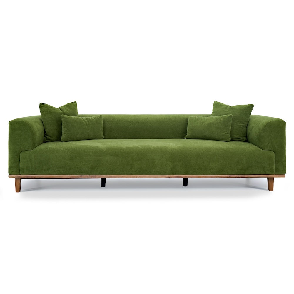 Tampa Green Velvet Sofa