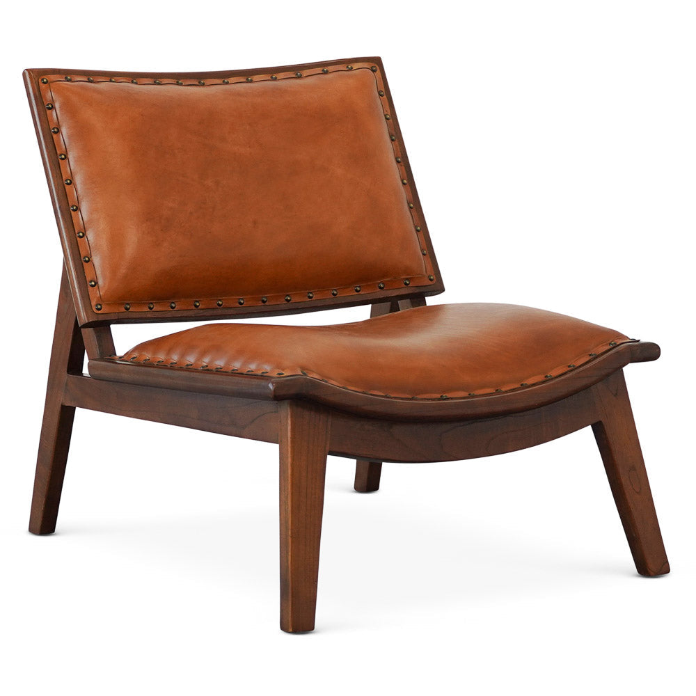 Tator Lounge Chair - Tan Leather