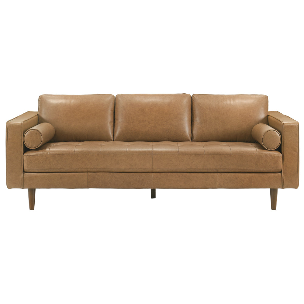 Tessa Genuine Tan Leather Sofa