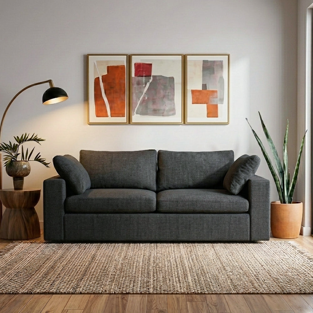 Texas Modern 2-Piece Modular Sofa - Dark Gray