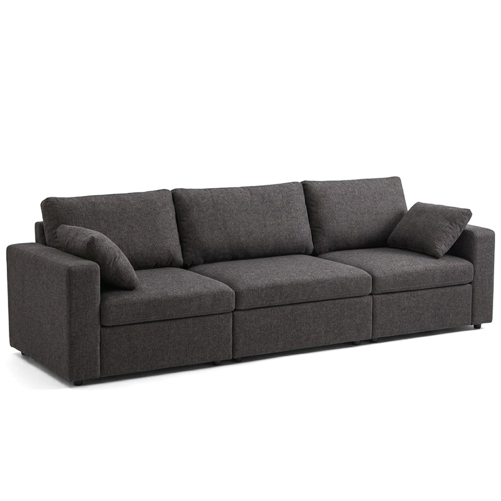 Texas Modern 3-Piece Modular Sofa - Dark Gray
