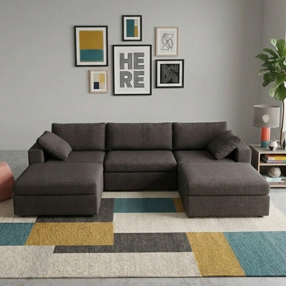 Texas Modern 5-Piece Modular Sofa - Dark Gray