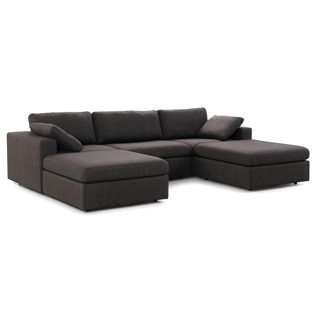 Texas Modern 5-Piece Modular Sofa - Dark Gray