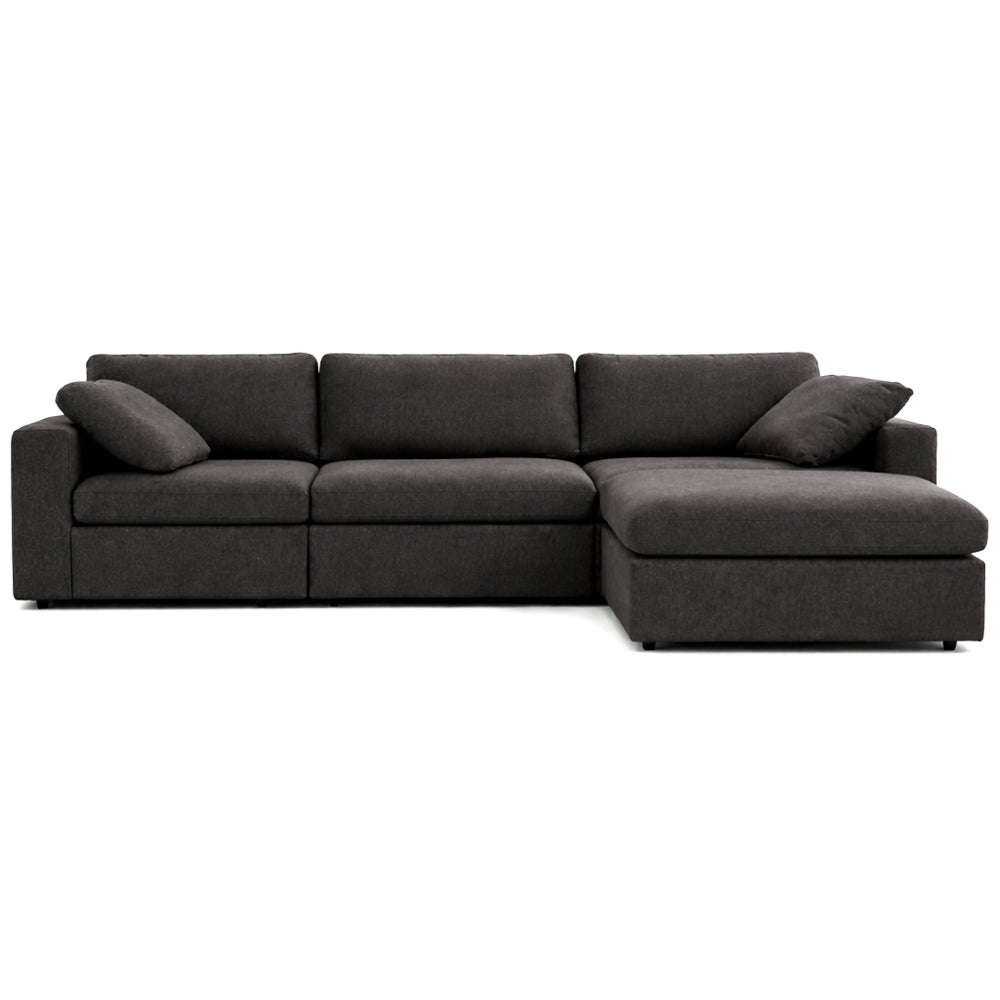 Texas Modern 4-Piece Modular Sofa - Dark Gray