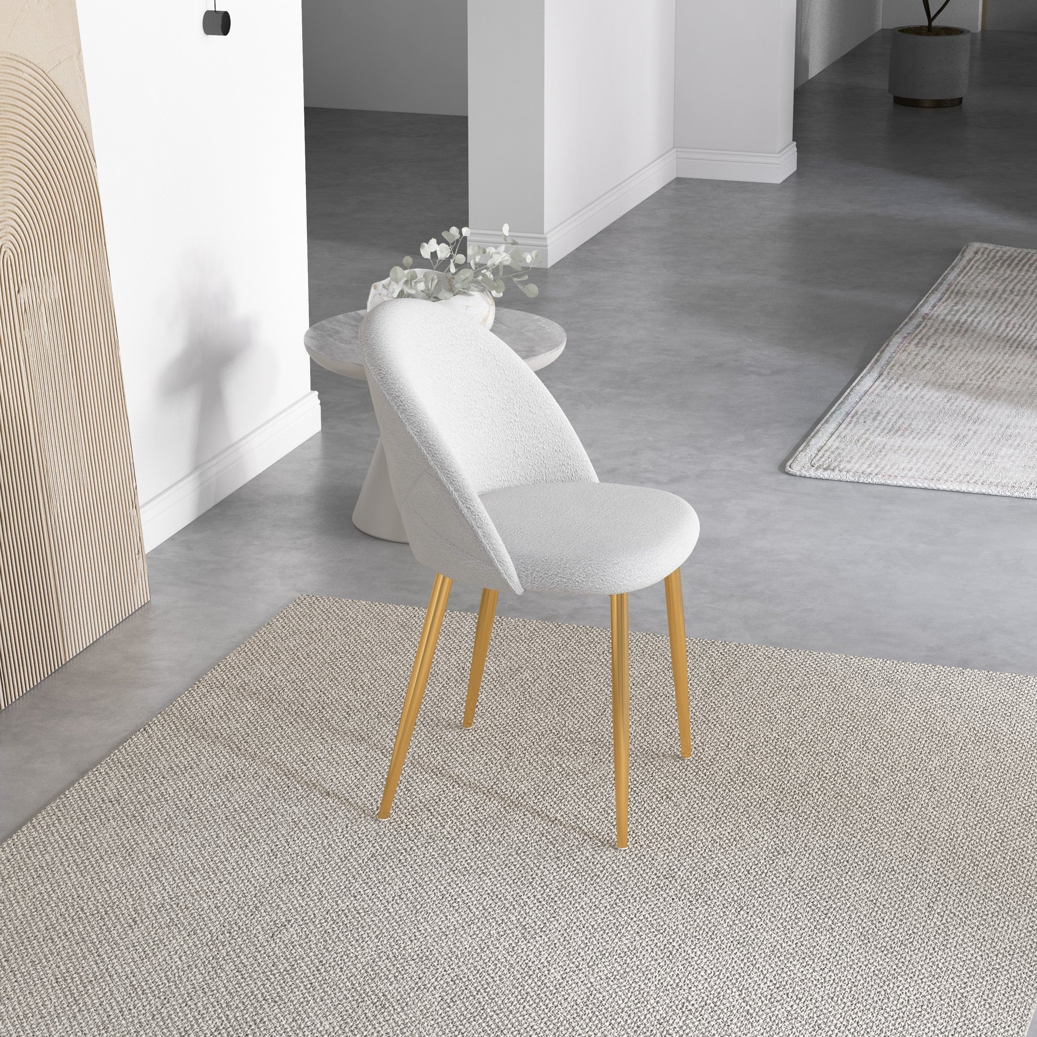 Vanessa Beige Boucle Dining Chair - Set of 2