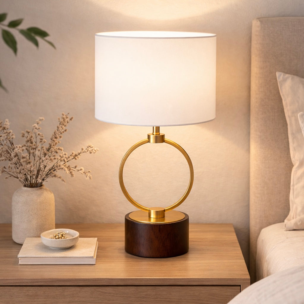 Vega Metal Circular Table Lamp