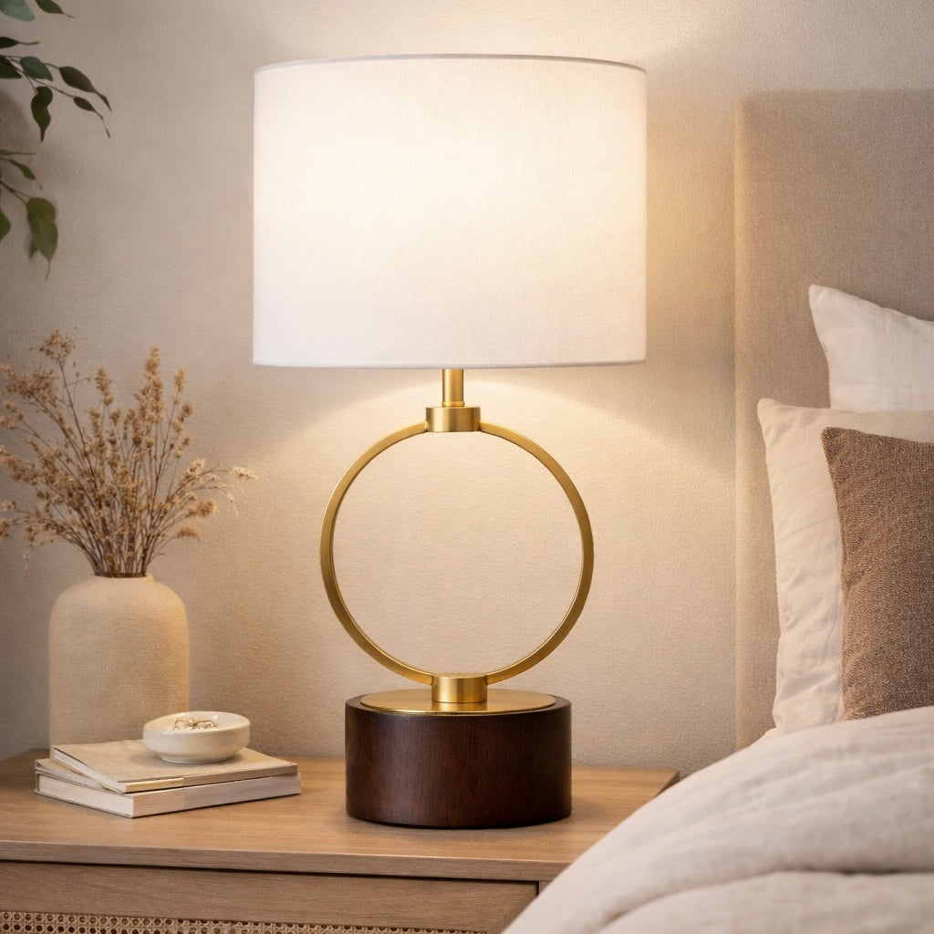 Vega Metal Circular Table Lamp