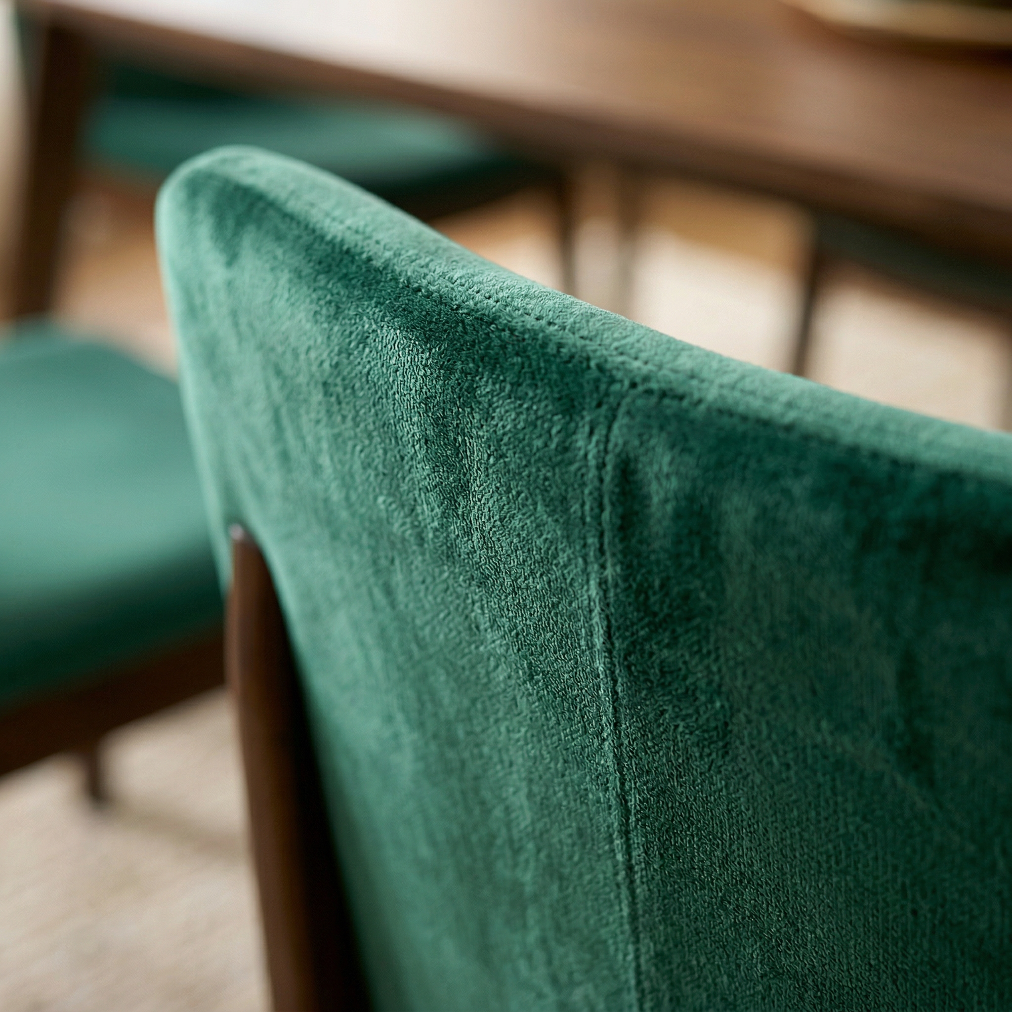 Virginia Dining Chair Green Velvet - Set of 2