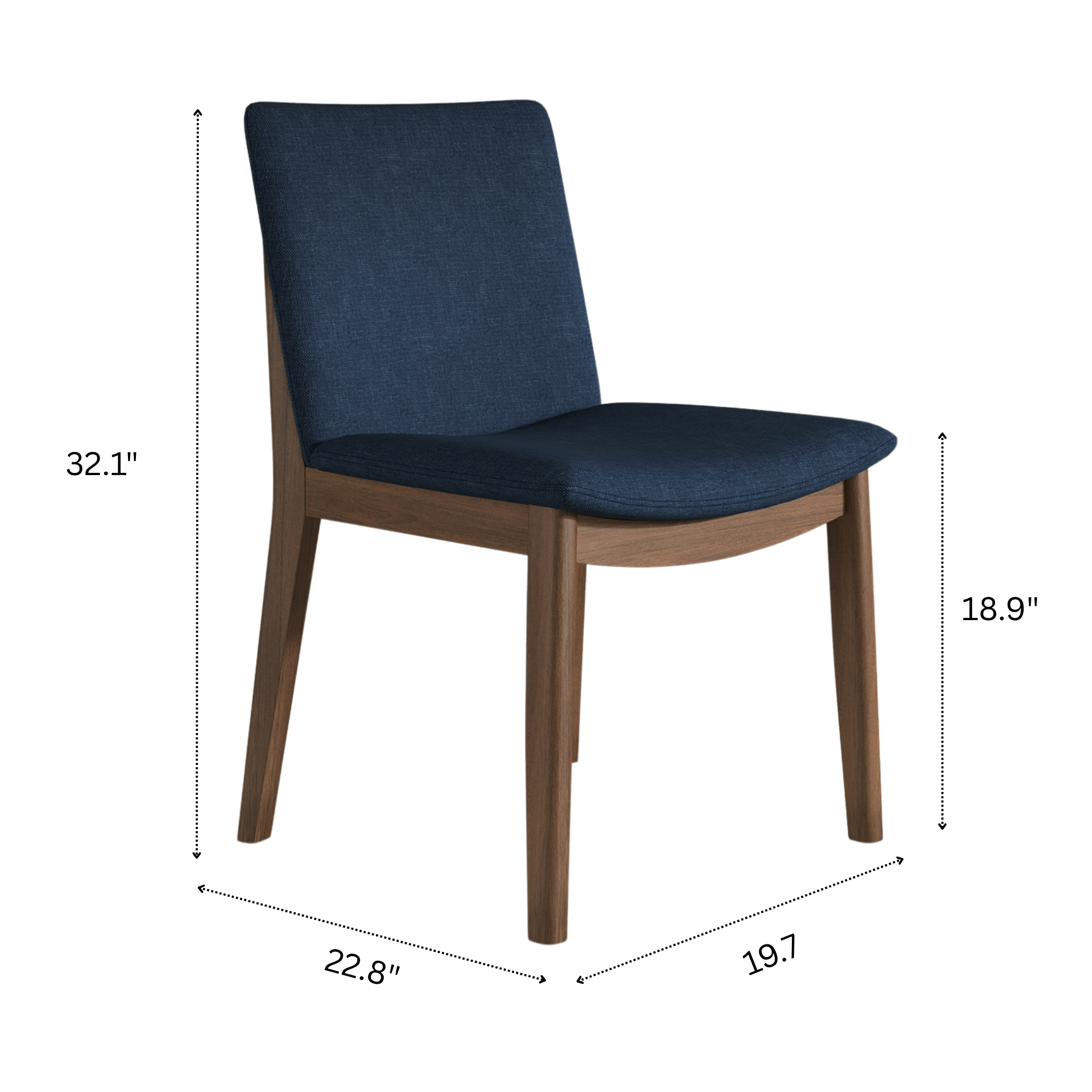 Virginia Light Grey Dining Chair - Set of 2