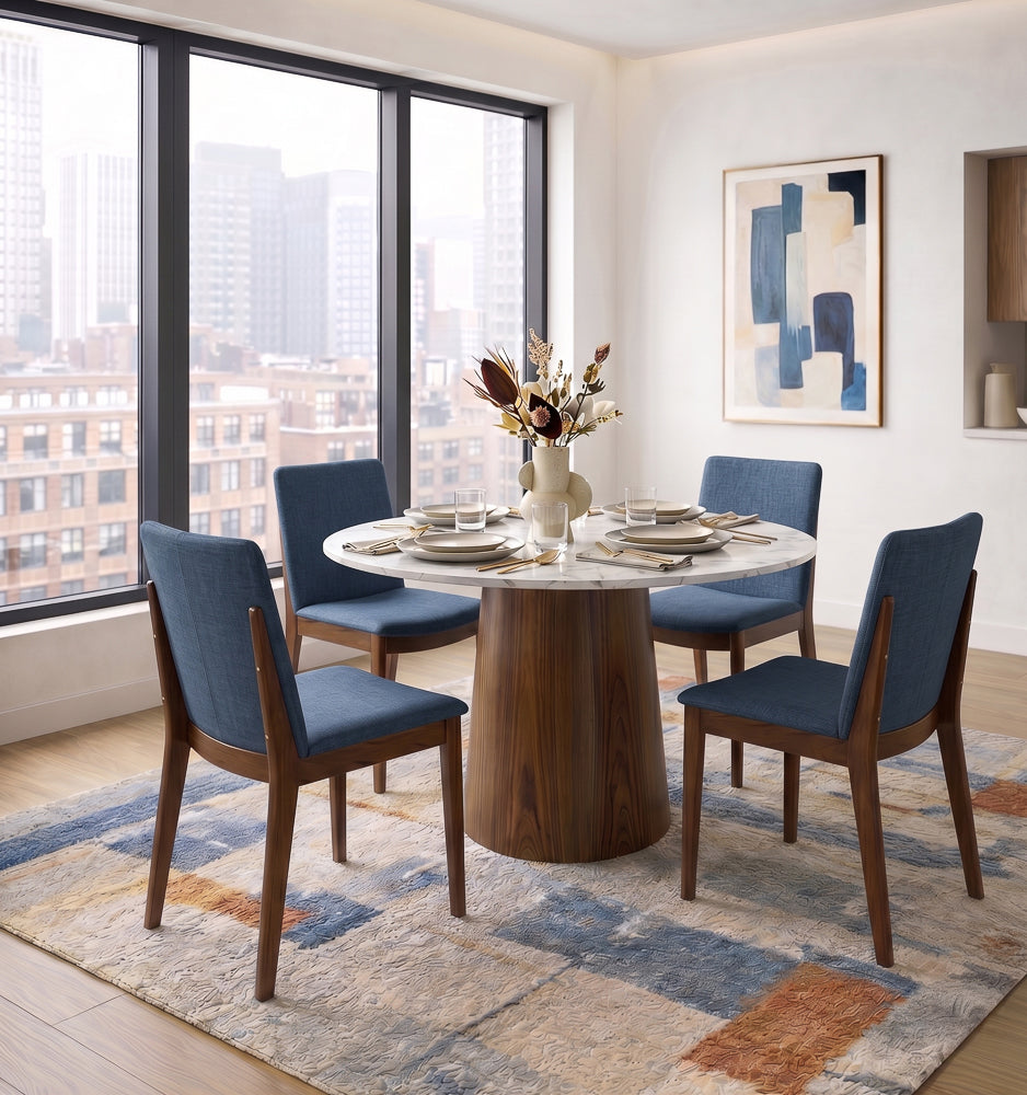 Virginia Navy Blue Dining Chair - Set of 2