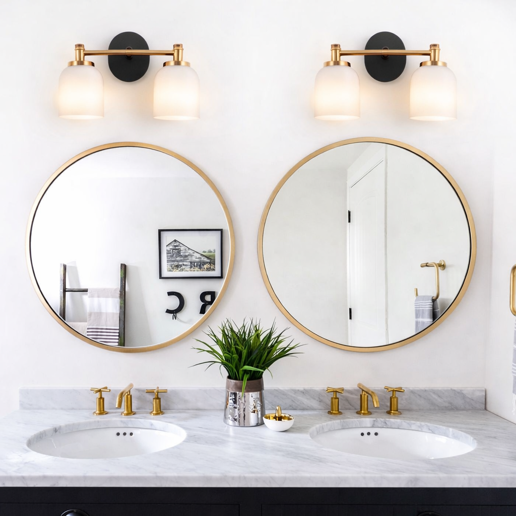 Vortex Two Lights Vanity Wall Sconce