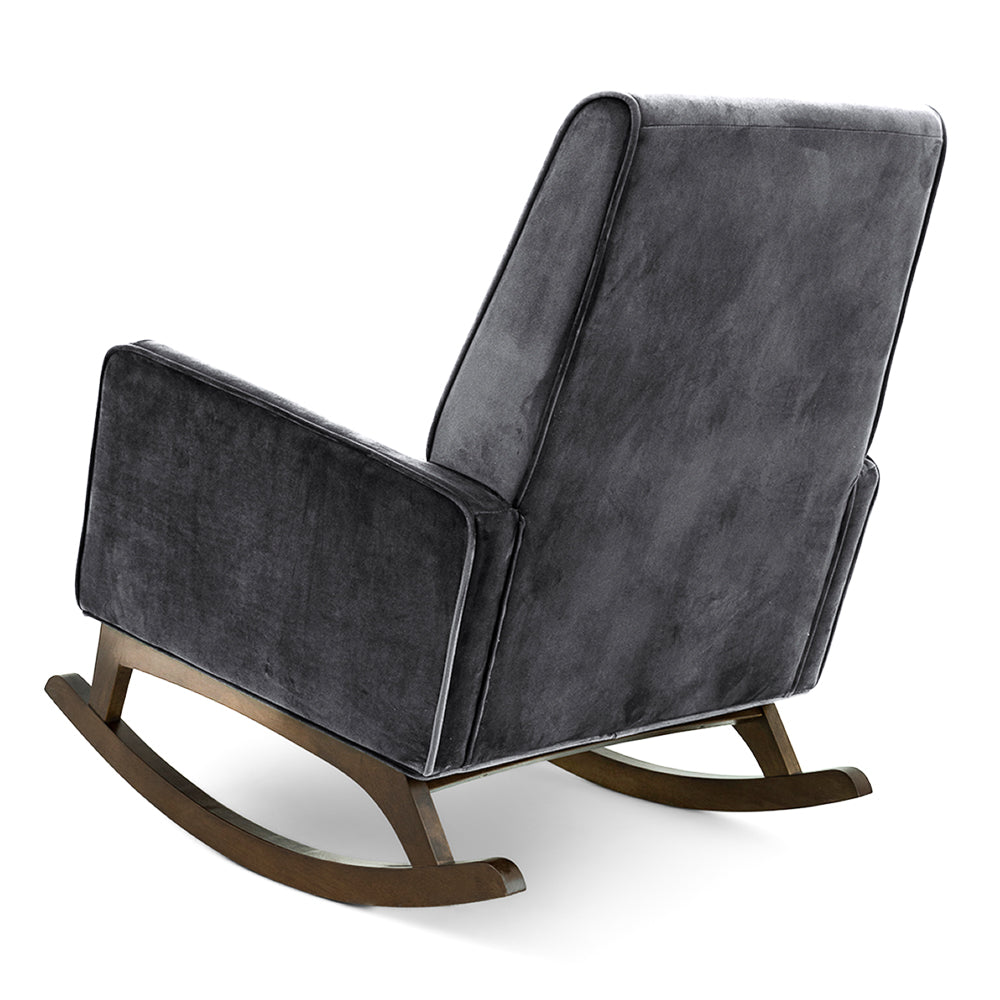 Windsor Dark Grey Microfiber Rocking Chair