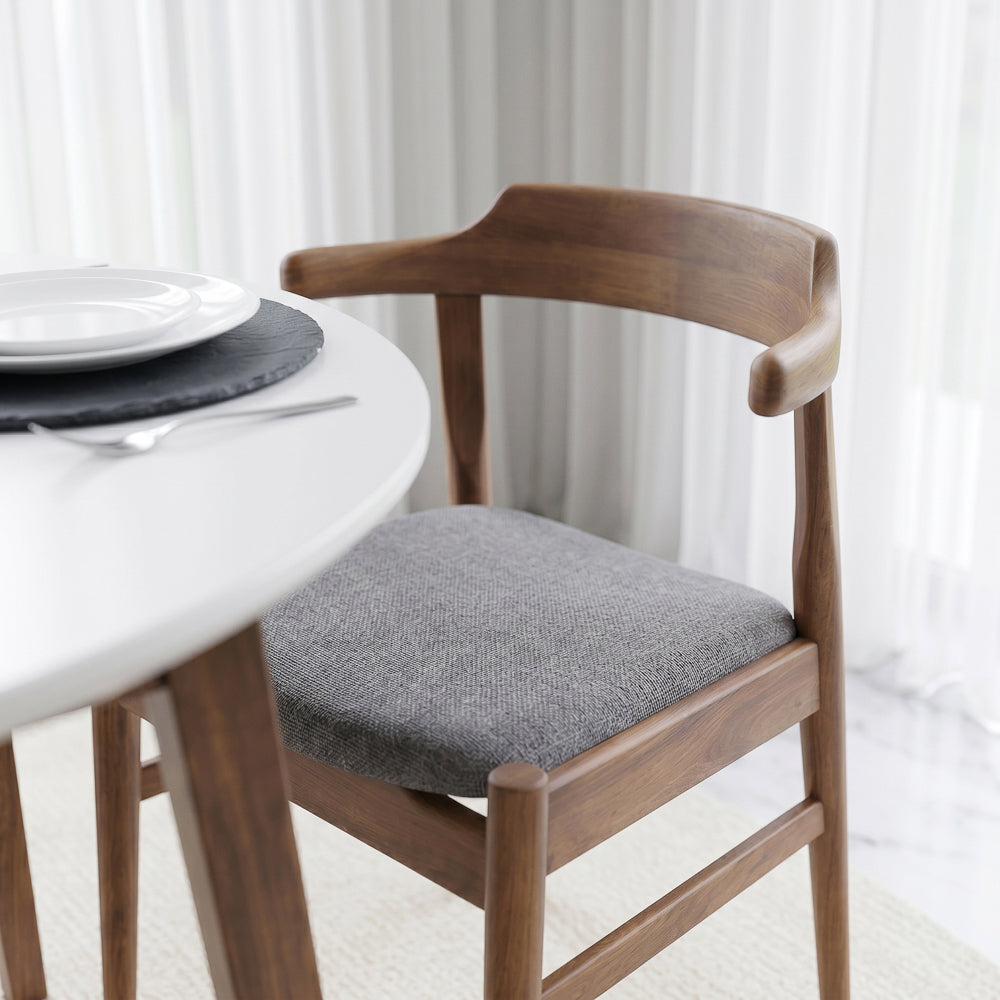Zola Dining Chair Grey Fabric - Set of 2