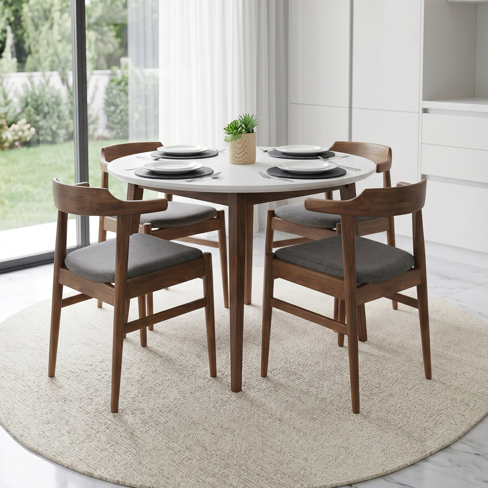 Zola Dining Chair Grey Fabric - Set of 2