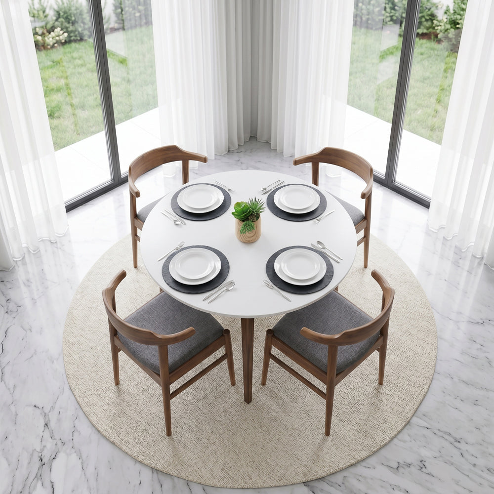 Zola Dining Chair Grey Fabric - Set of 2