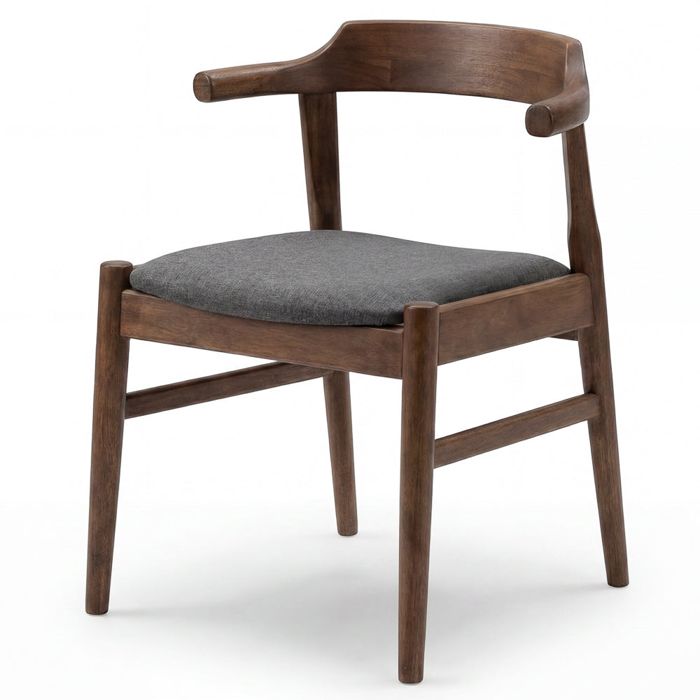 Zola Dining Chair Grey Fabric - Set of 2