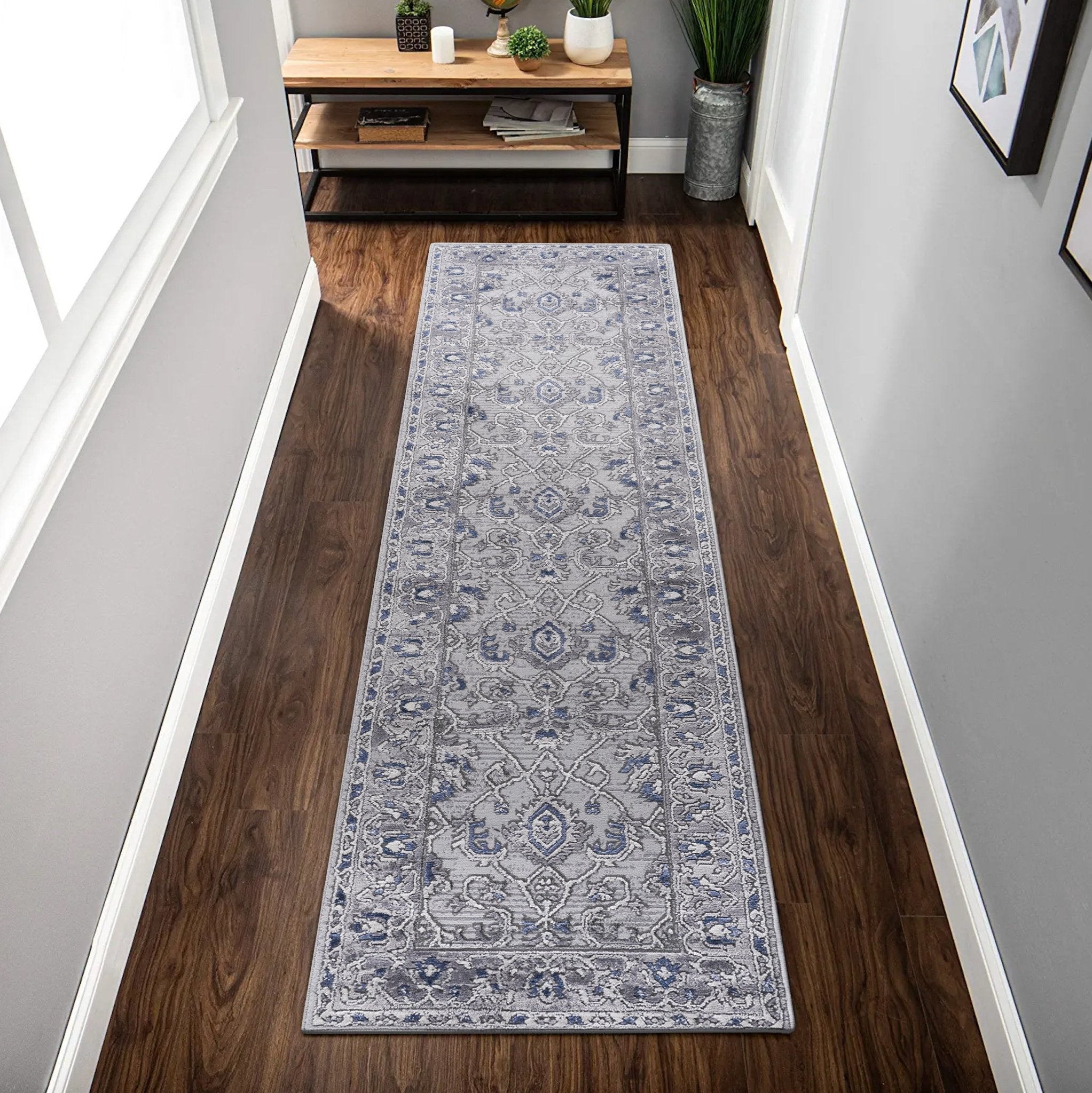 Marfi Grey Runner Carpet Size 2'2'' x 8'
