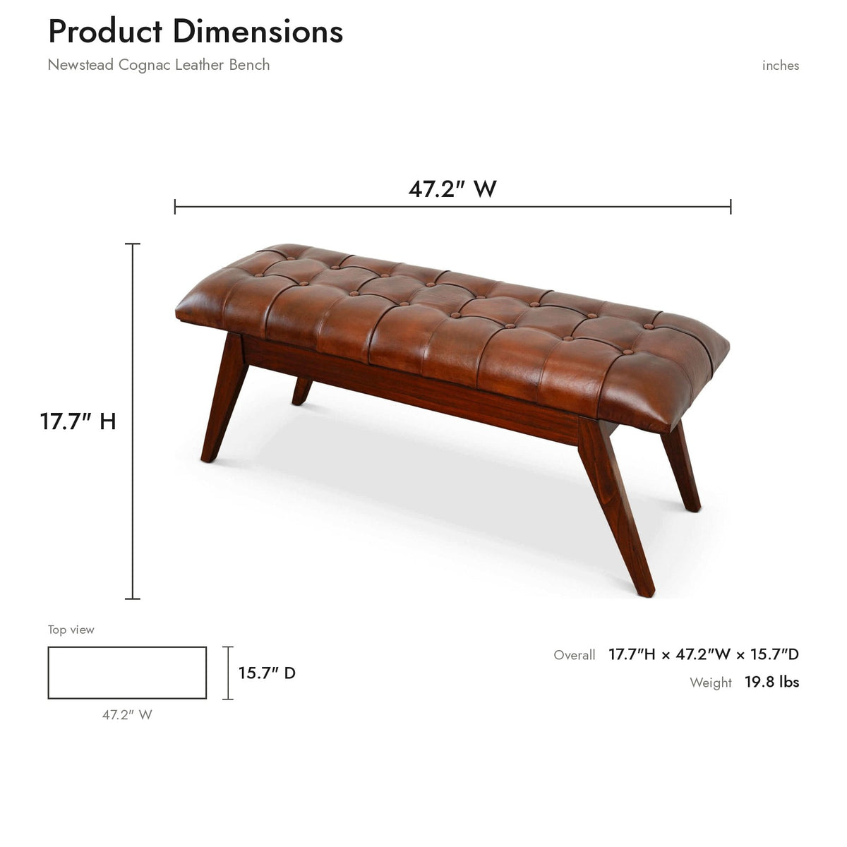 Product dimensions diagram