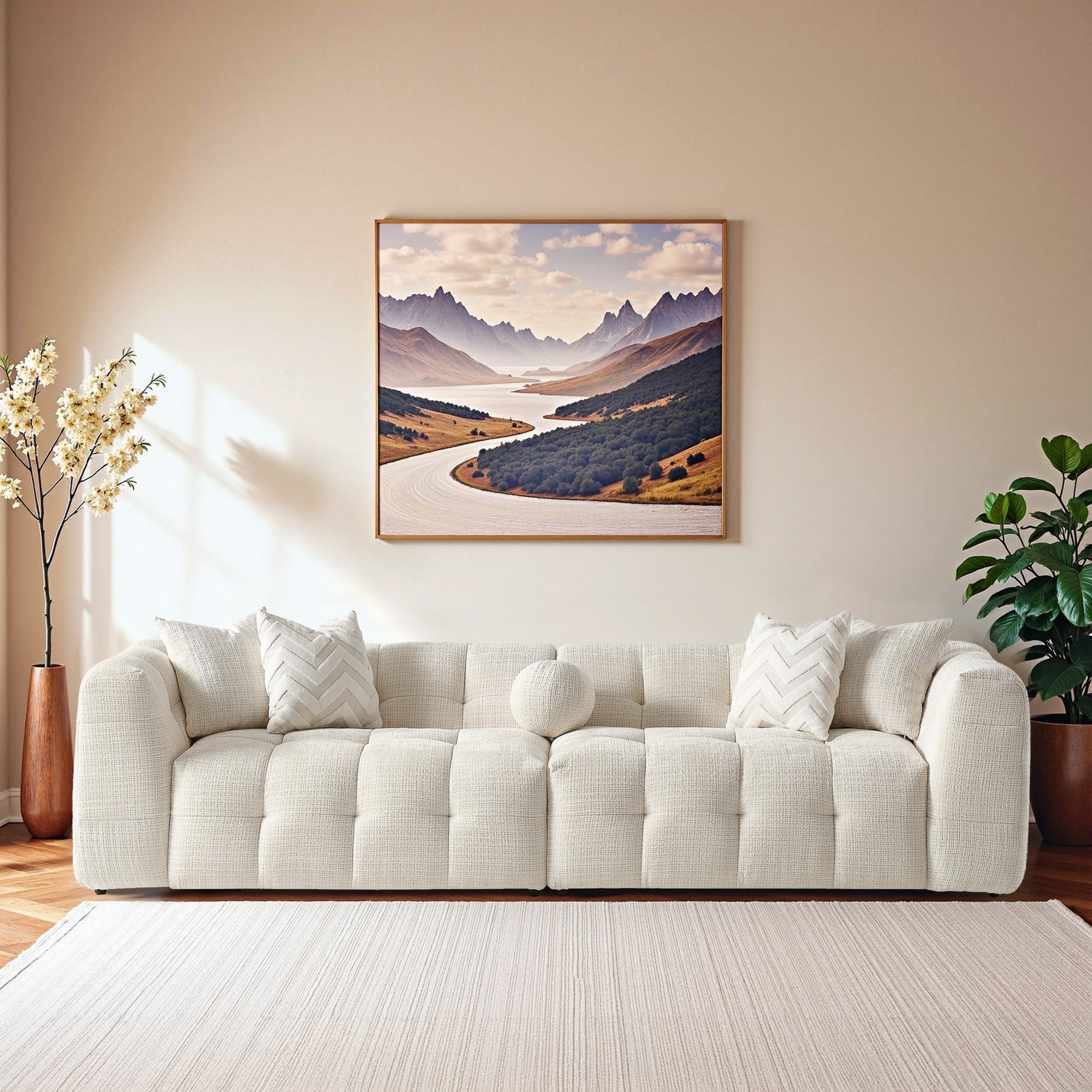 Arhaus Chenille Modular Sectional Sofa - New York Modern Furniture