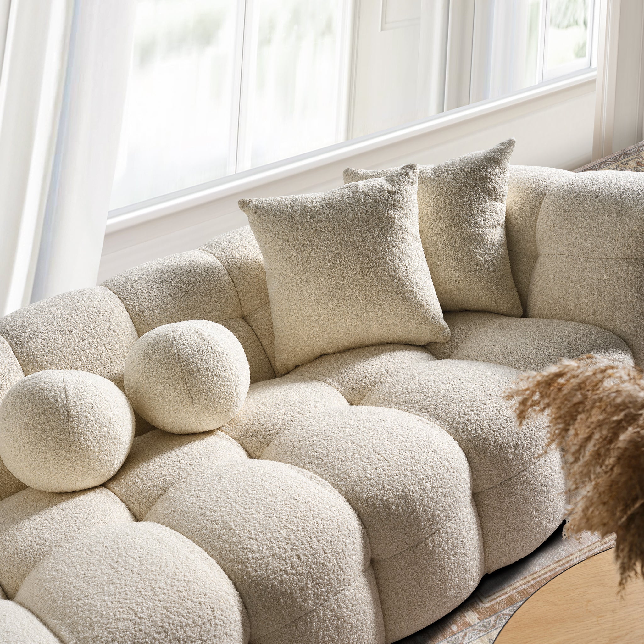 Arhaus Ivory Boucle Sofa