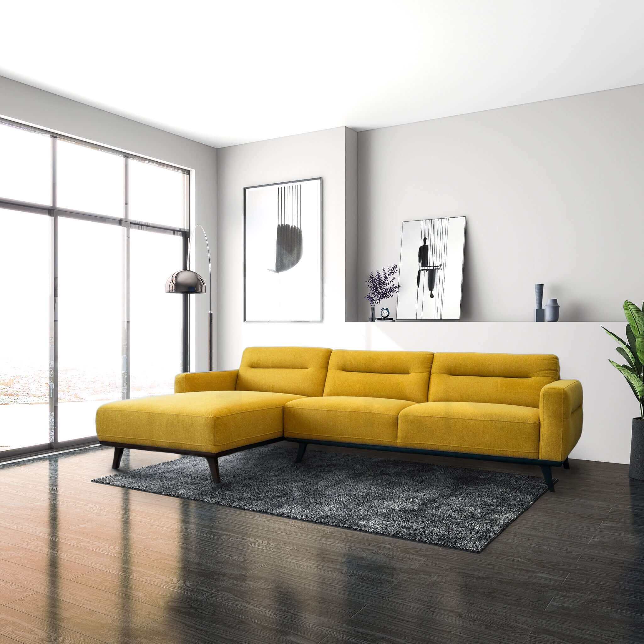 Baltimore Sectional Linen Sofa - New York Modern Furniture