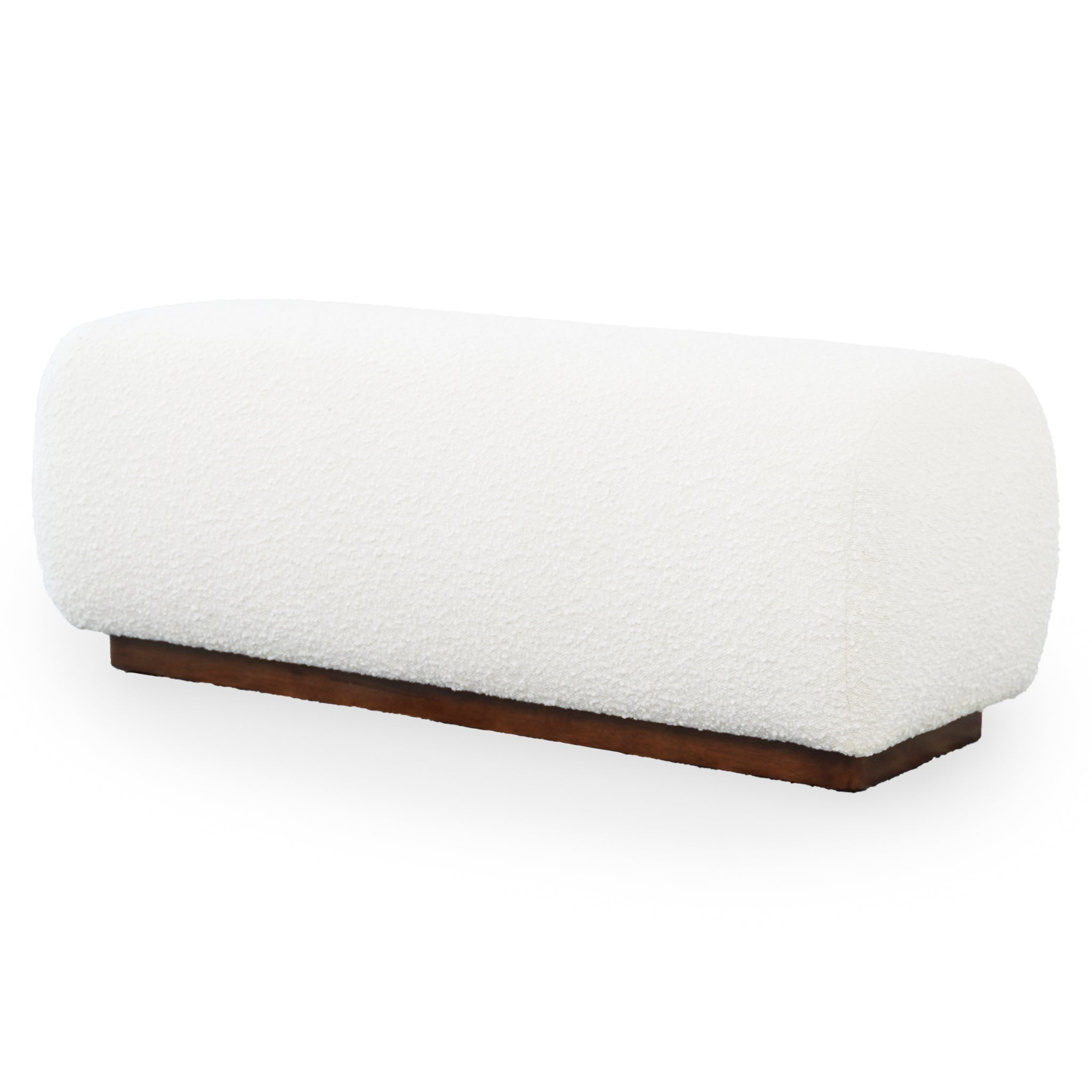 Beckett Ivory Boucle Bench