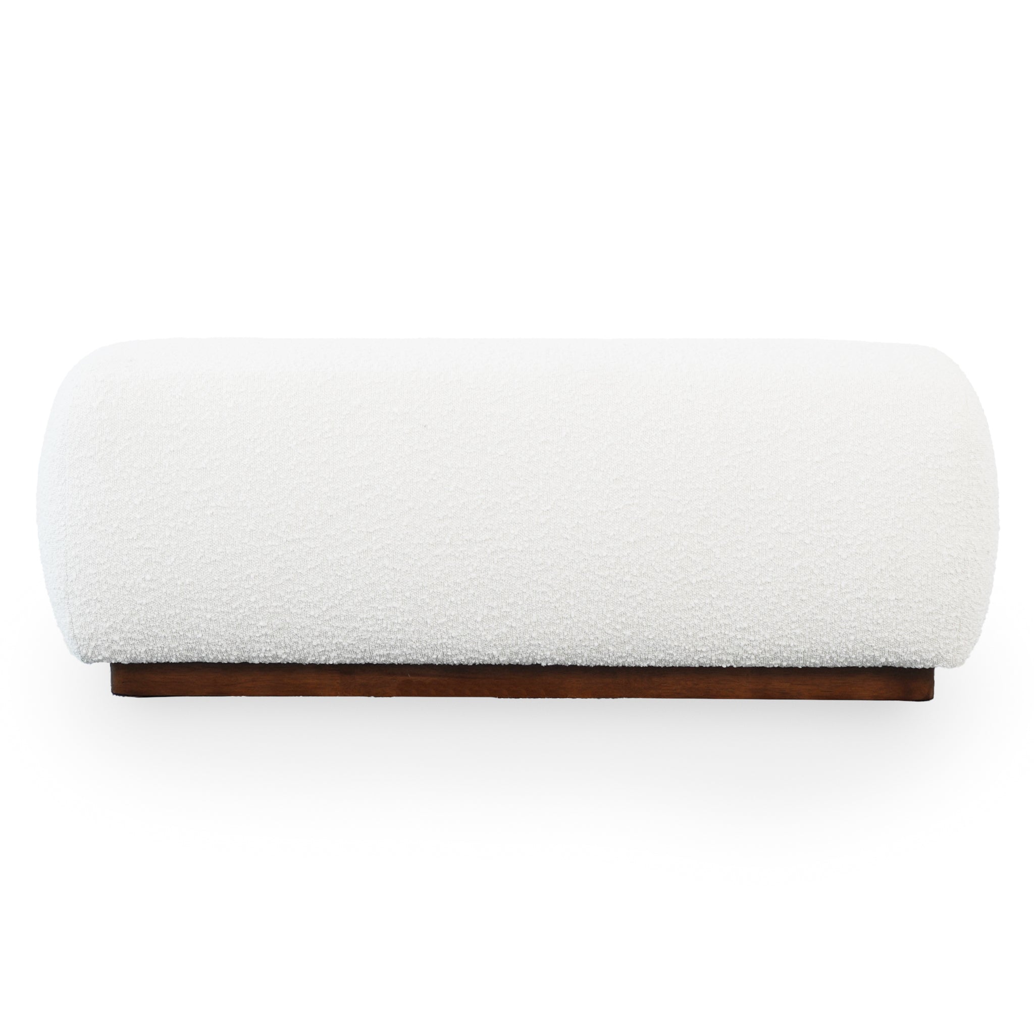 Beckett Ivory Boucle Bench