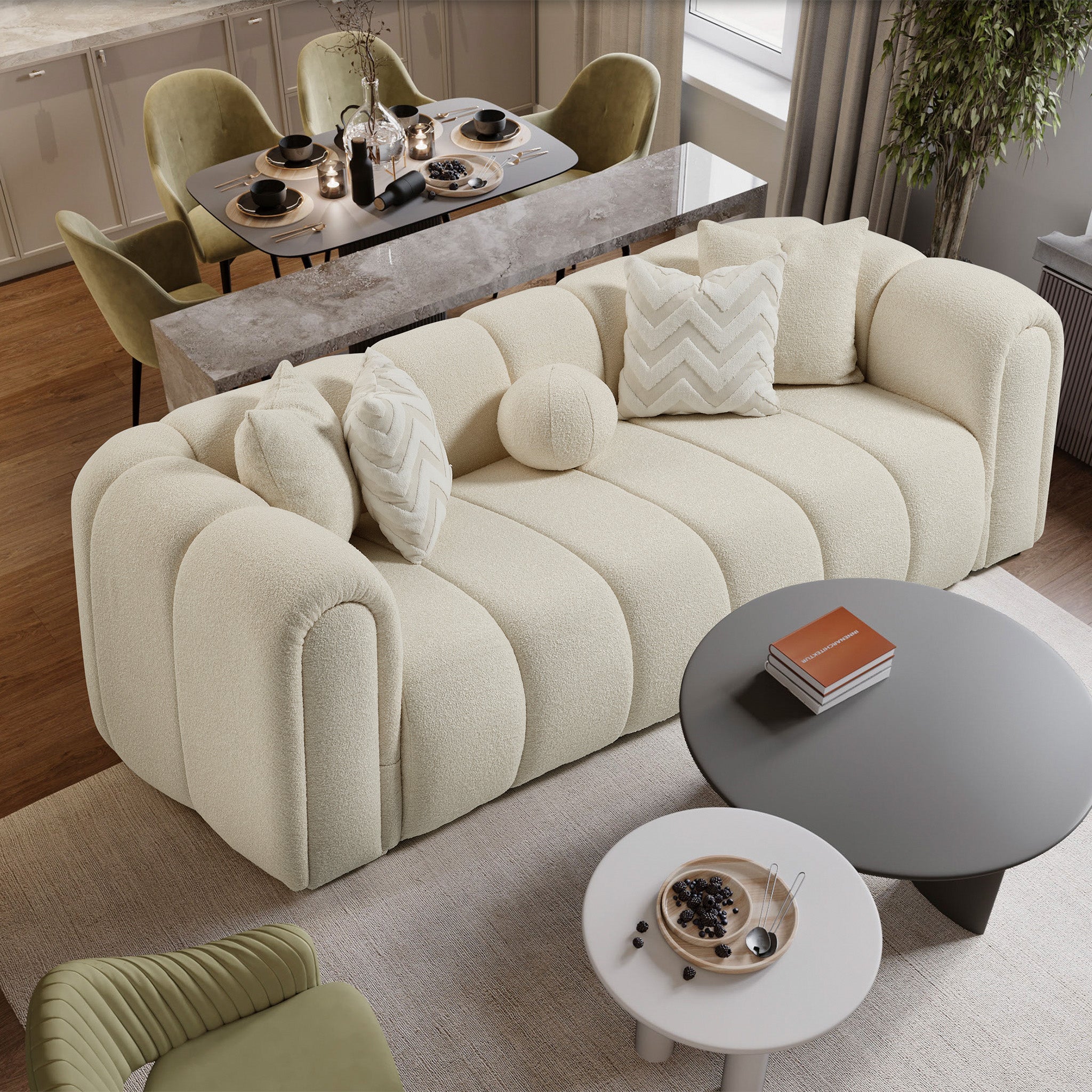 Bellini Boucle Sofa - New York Modern Furniture
