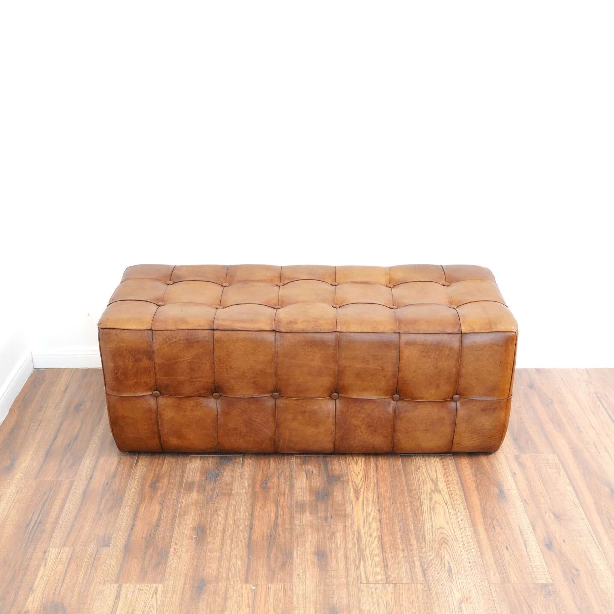 Bettle Leather Bench - New York Modern