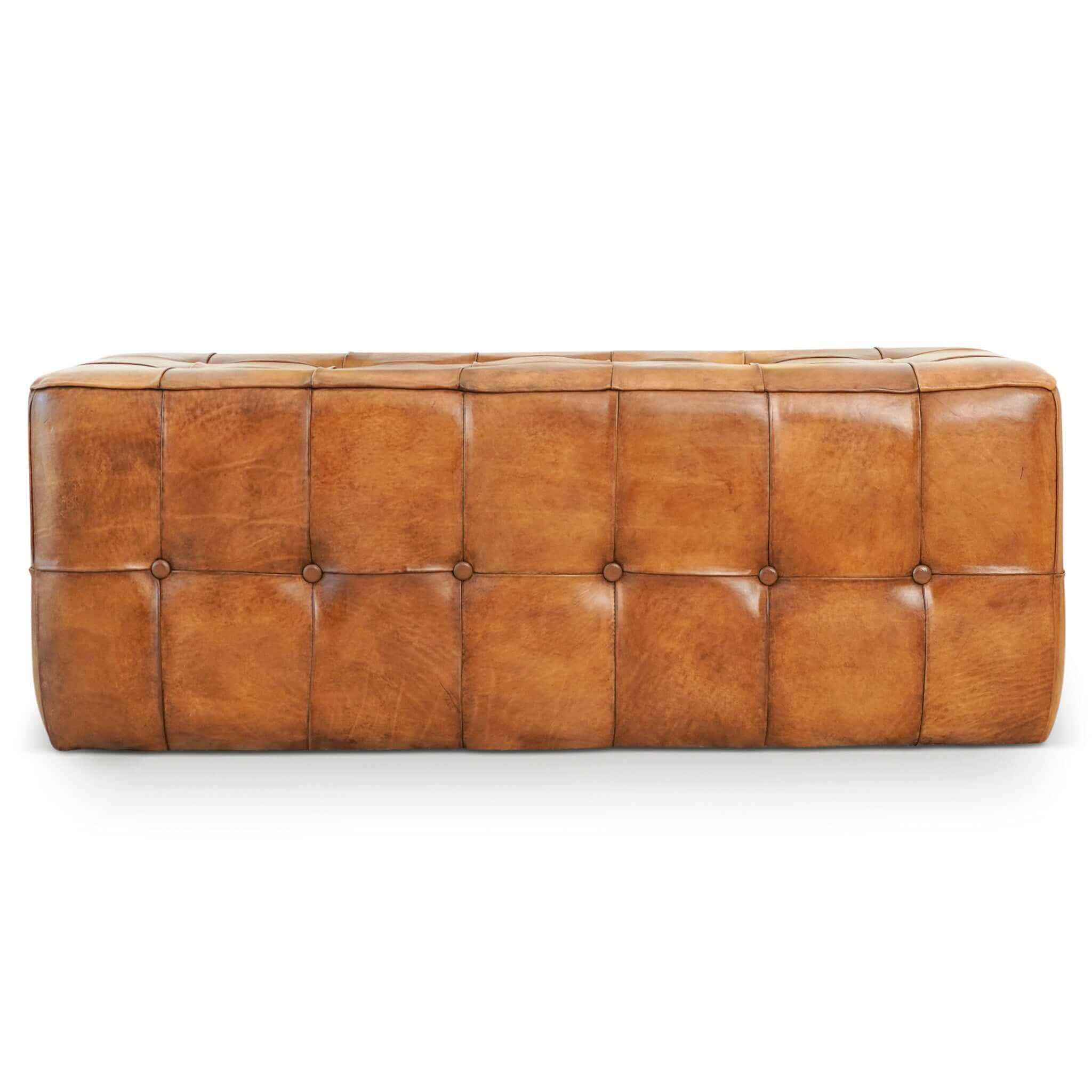 Bettle Leather Bench - New York Modern