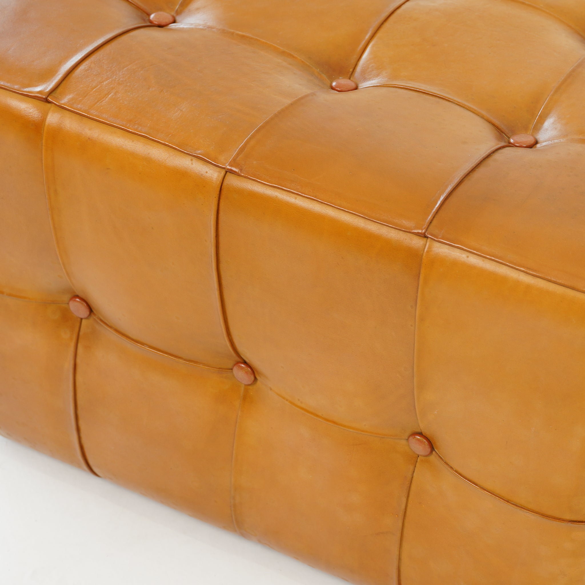 Bettle Leather Ottoman