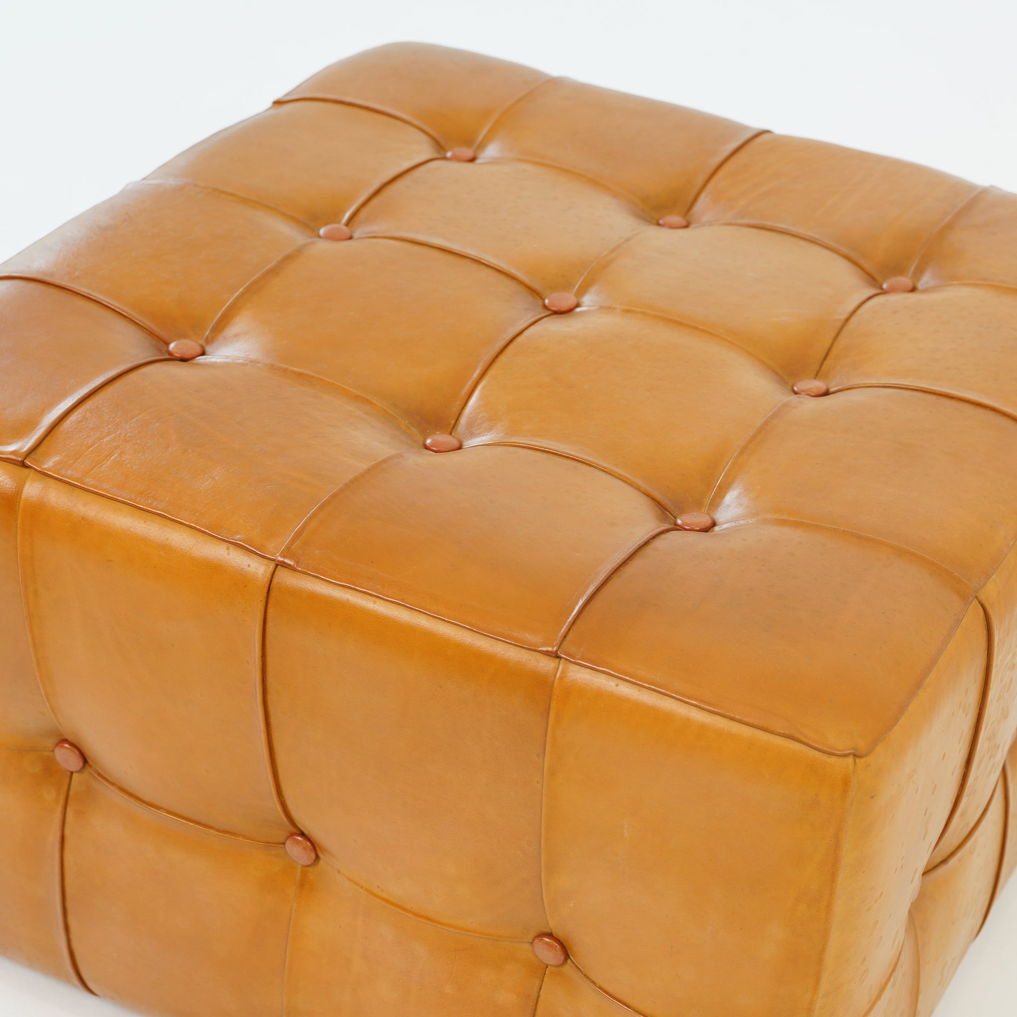 Bettle Leather Ottoman